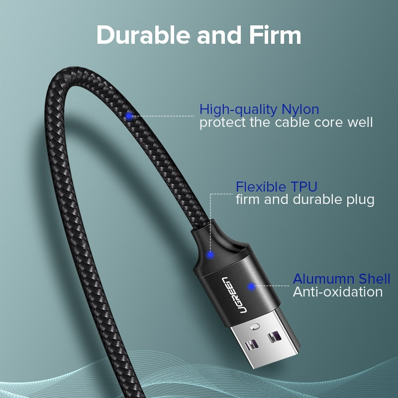 5 A Super Chargeur Type-C Cable téléphone