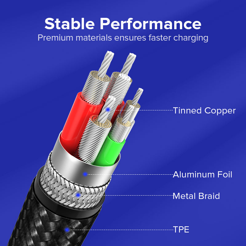 5 A Super Chargeur Type-C Cable téléphone