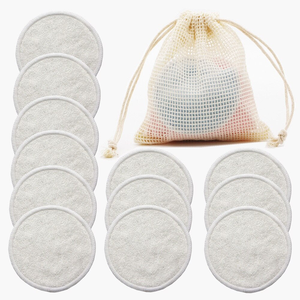 Reusable Bamboo Makeup Remover Pad 12 Pcs Set