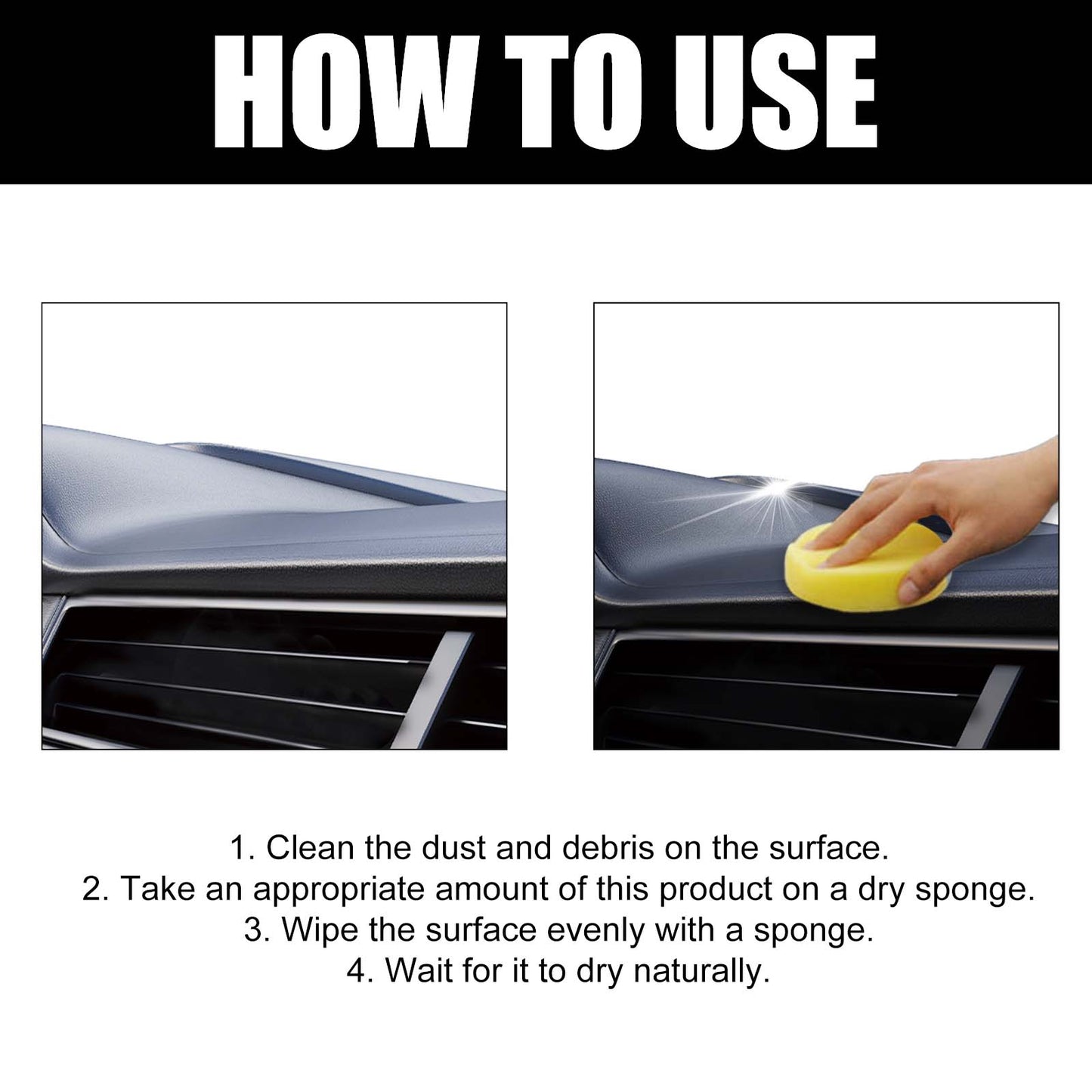 ATRUNMEA™- Pâte de revêtement et nettoyage des sièges auto, du tableau de bord intérieur, entretien anti-poussière, polissage.
