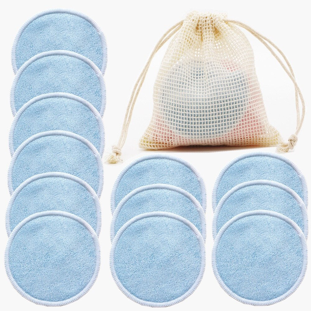 Reusable Bamboo Makeup Remover Pad 12 Pcs Set