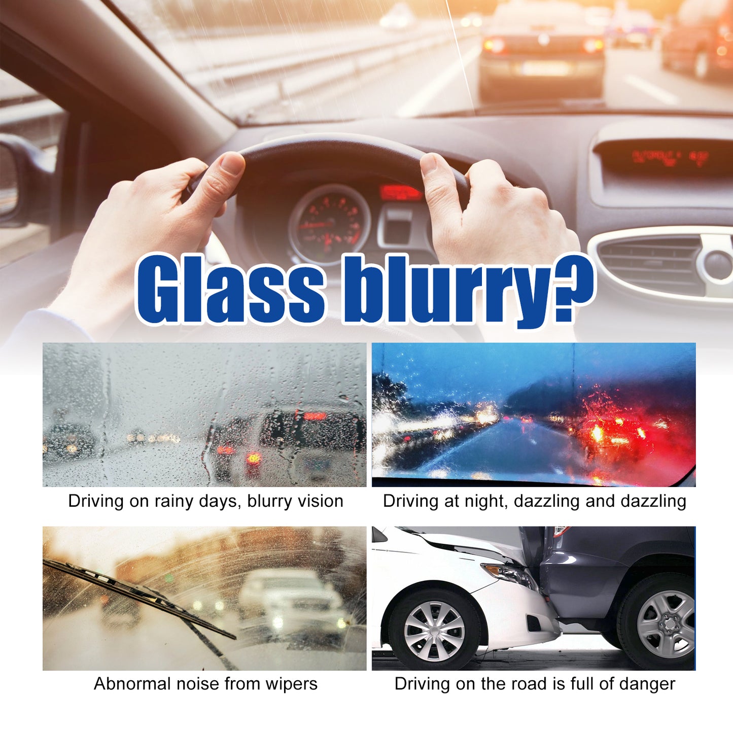ATRUNMEA™- Nettoyant 2 en 1 pour taches sur les vitres du pare-brise avant de la voiture.