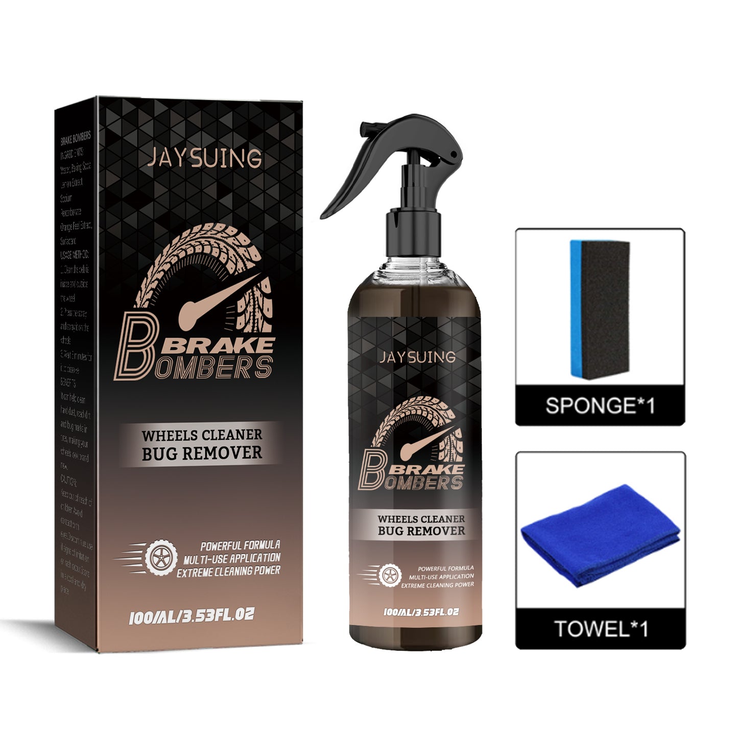 ATRUNMEA™- Nettoyant pour freins de voiture, pièces de disque de frein, décontamination des moyeux de roue, polissage, entretien, antirouille.