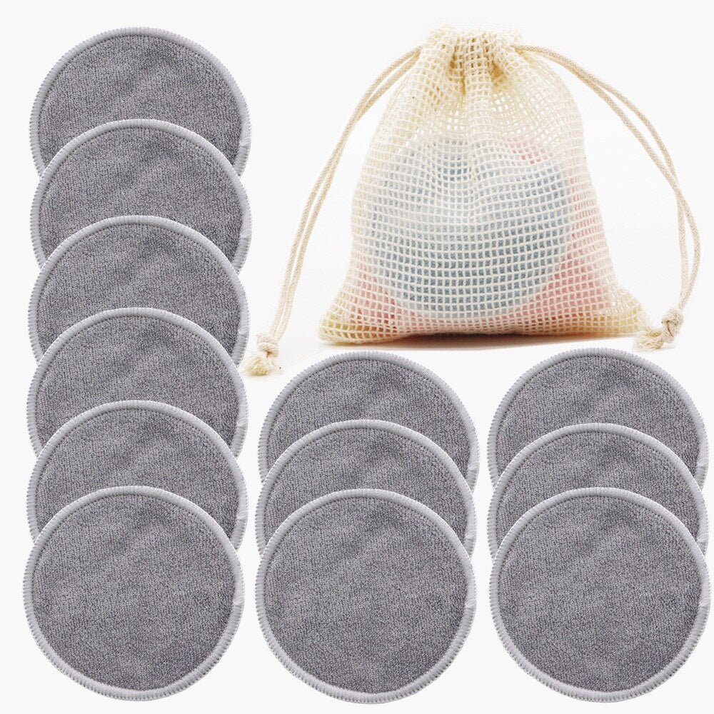 Reusable Bamboo Makeup Remover Pad 12 Pcs Set