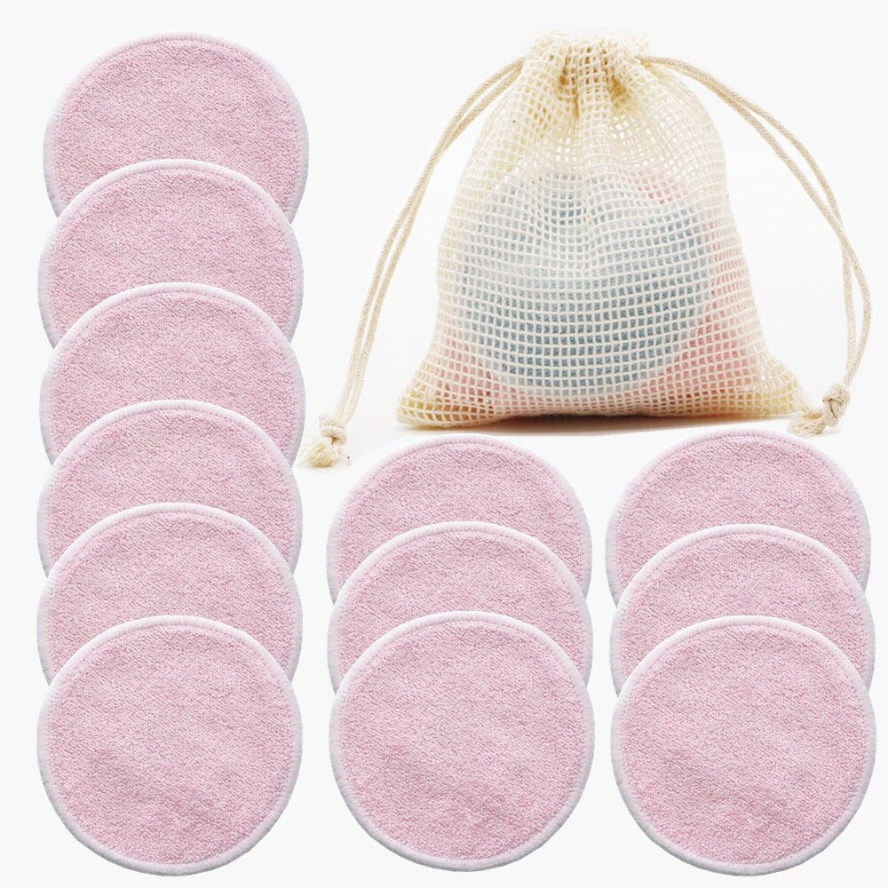 Reusable Bamboo Makeup Remover Pad 12 Pcs Set