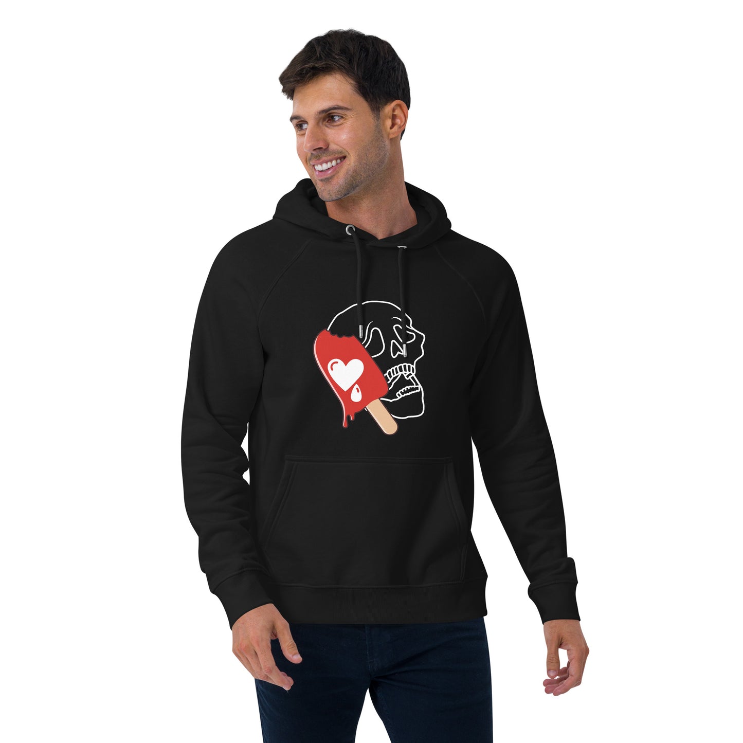 Sweat à capuche écologique ESTHEMEA-unisexe- SKULL HEAD
