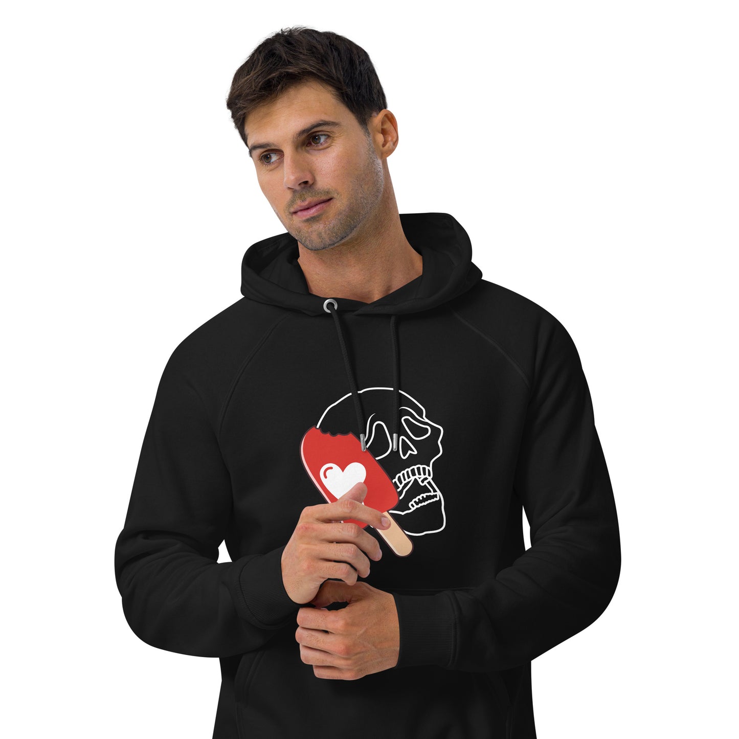 Sweat à capuche écologique ESTHEMEA-unisexe- SKULL HEAD