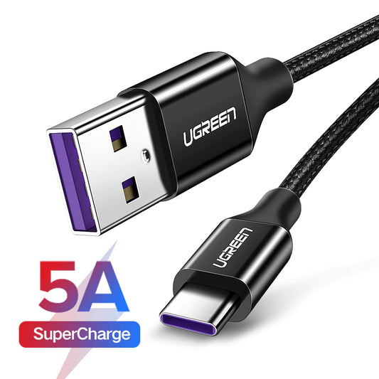 5 A Super Chargeur Type-C Cable téléphone