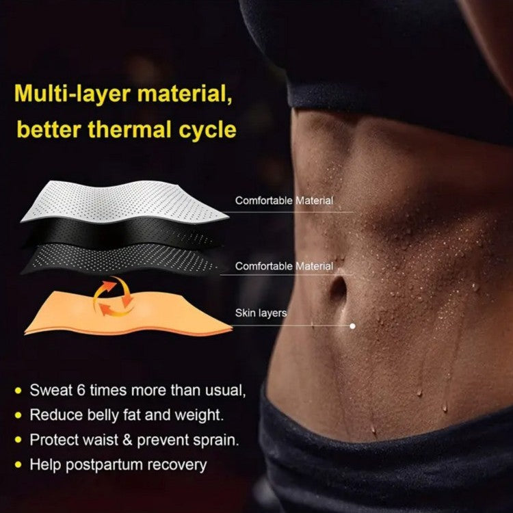 THEMEASHOP™ ÉPICERIE- Ceinture amincissante de sport transfrontalière pour femmes, résistante à la transpiration, avec fermeture éclair ajustable et ceinture abdominale renforcée.